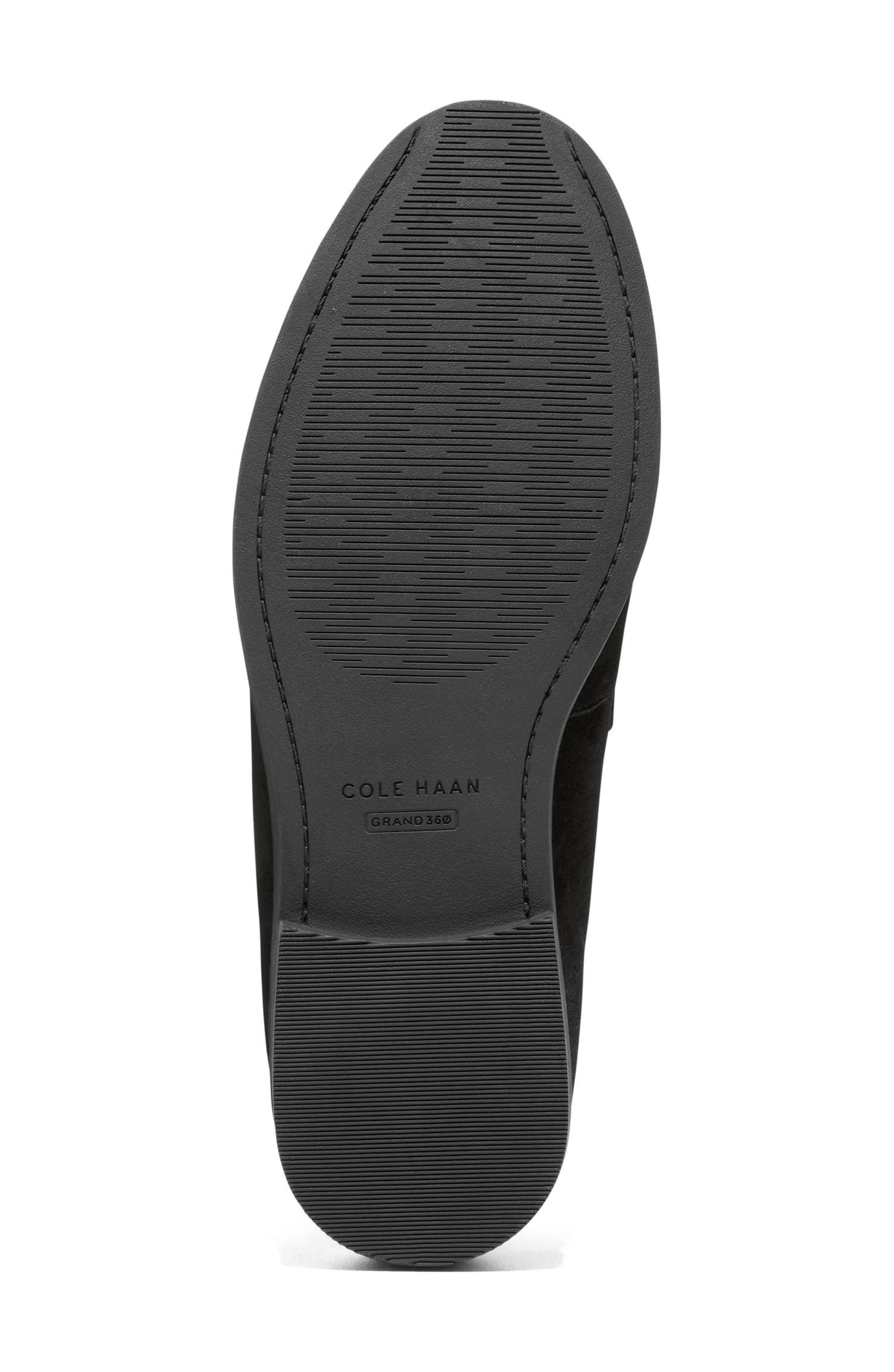 Cole Haan Stassi Tassel Loafer, Alternate, color, Black Suede