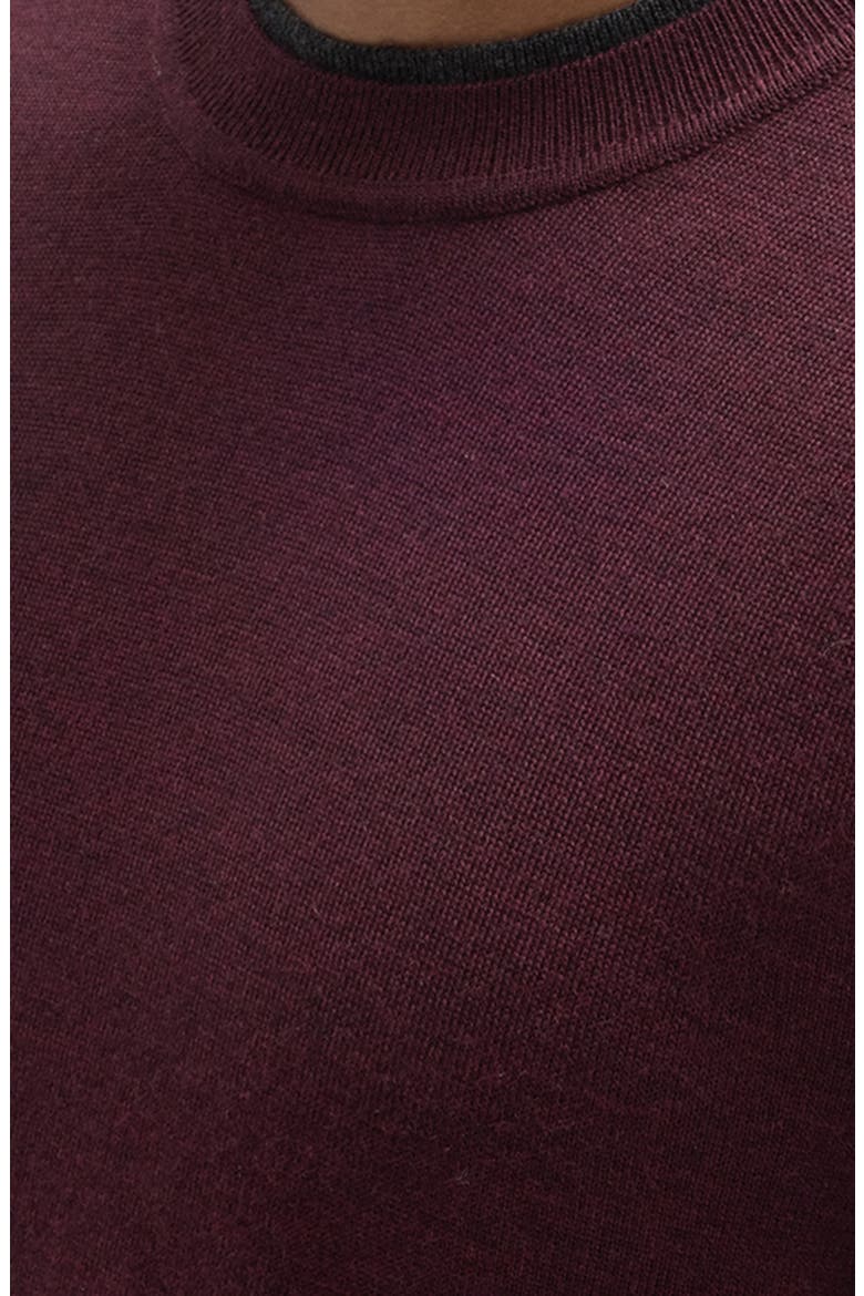 Thomas Crewneck Sweater, Alternate, color, DEEP BORDEAUX
