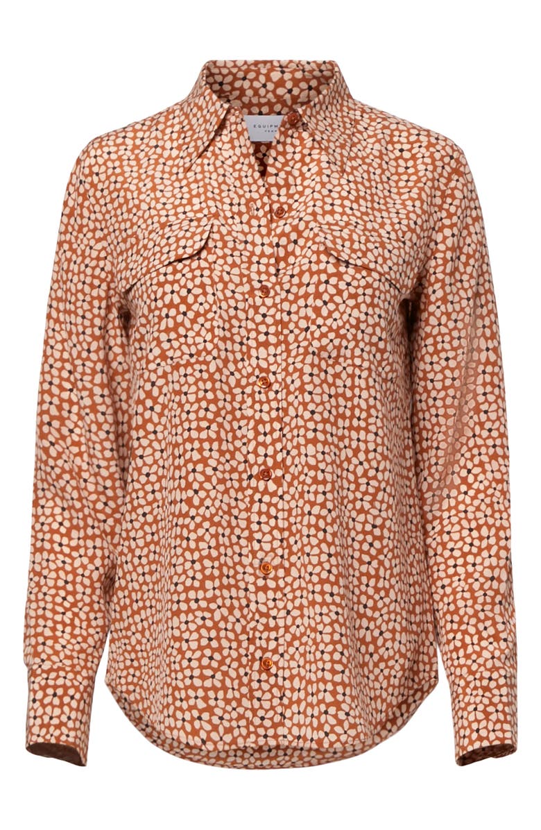 Equipment Signature Slim Fit Silk Button-Up Shirt, Alternate, color, 