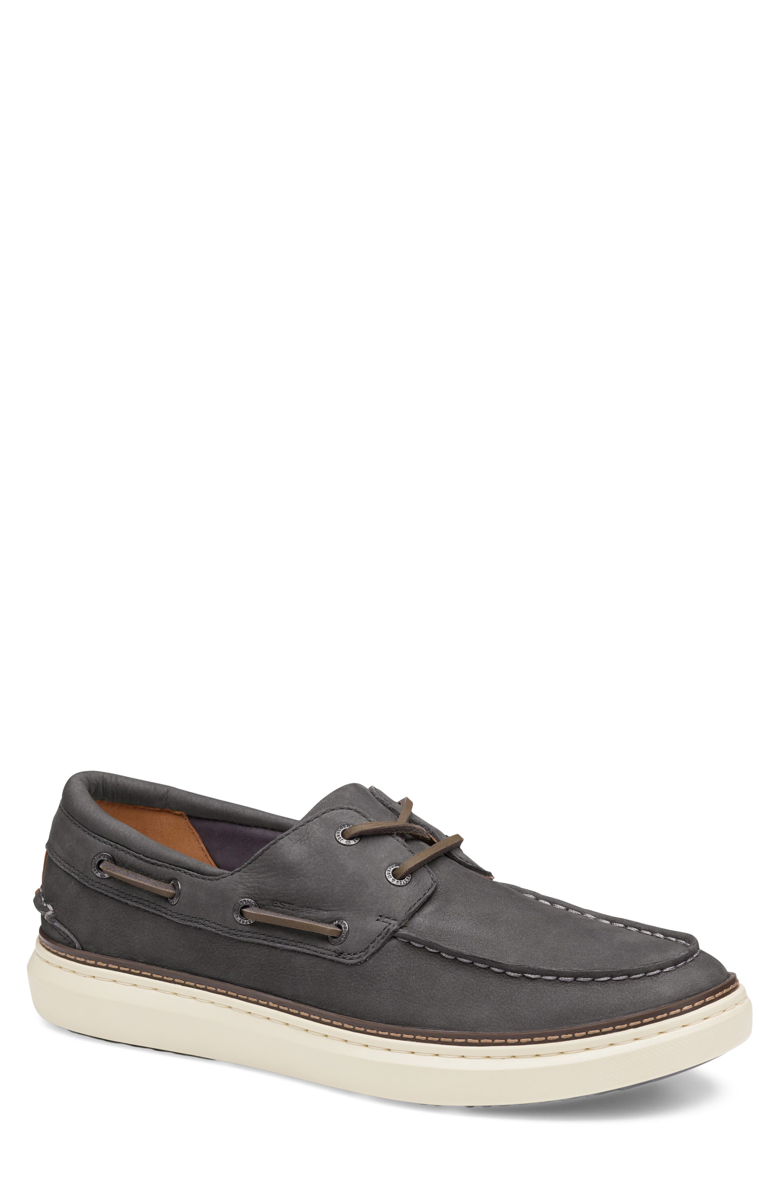 Johnston & Murphy McGuffey 2 Moc Toe Boat Shoe, Main, color, Gray Nubuck