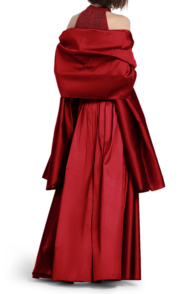 Taffeta Wrap, Alternate, color, RED