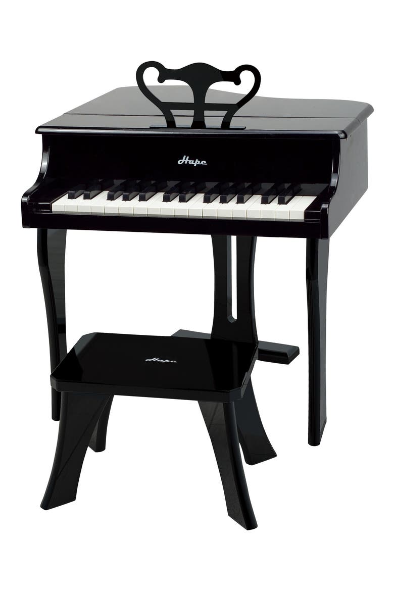 'Happy Grand' Toy Grand Piano & Bench, Main, color, BLACK