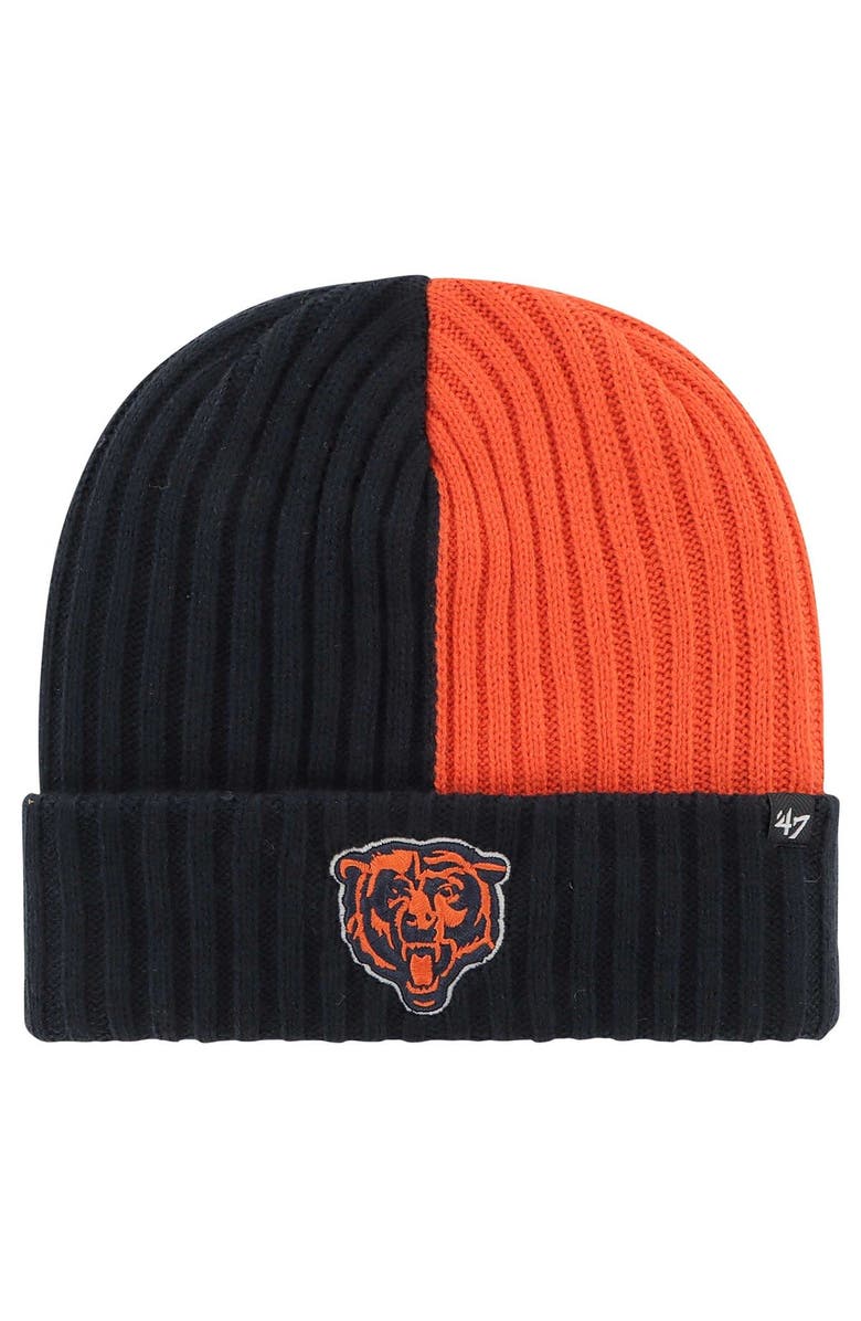 '47 Men's '47 Navy Chicago Bears Fracture Cuffed Knit Hat, Main, color,
