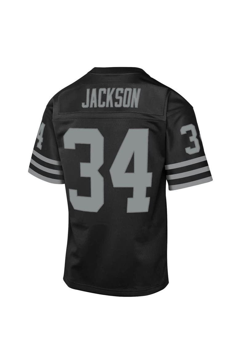 Youth Mitchell & Ness Bo Jackson Black Las Vegas Raiders 1988 Throwback Fashion Jersey, Alternate, color, Black