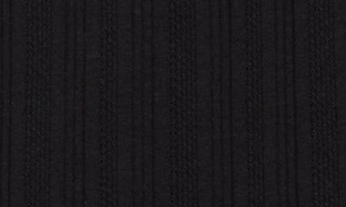 Conner Ives The Pointelle Henley Long Sleeve Organic Cotton Minidress