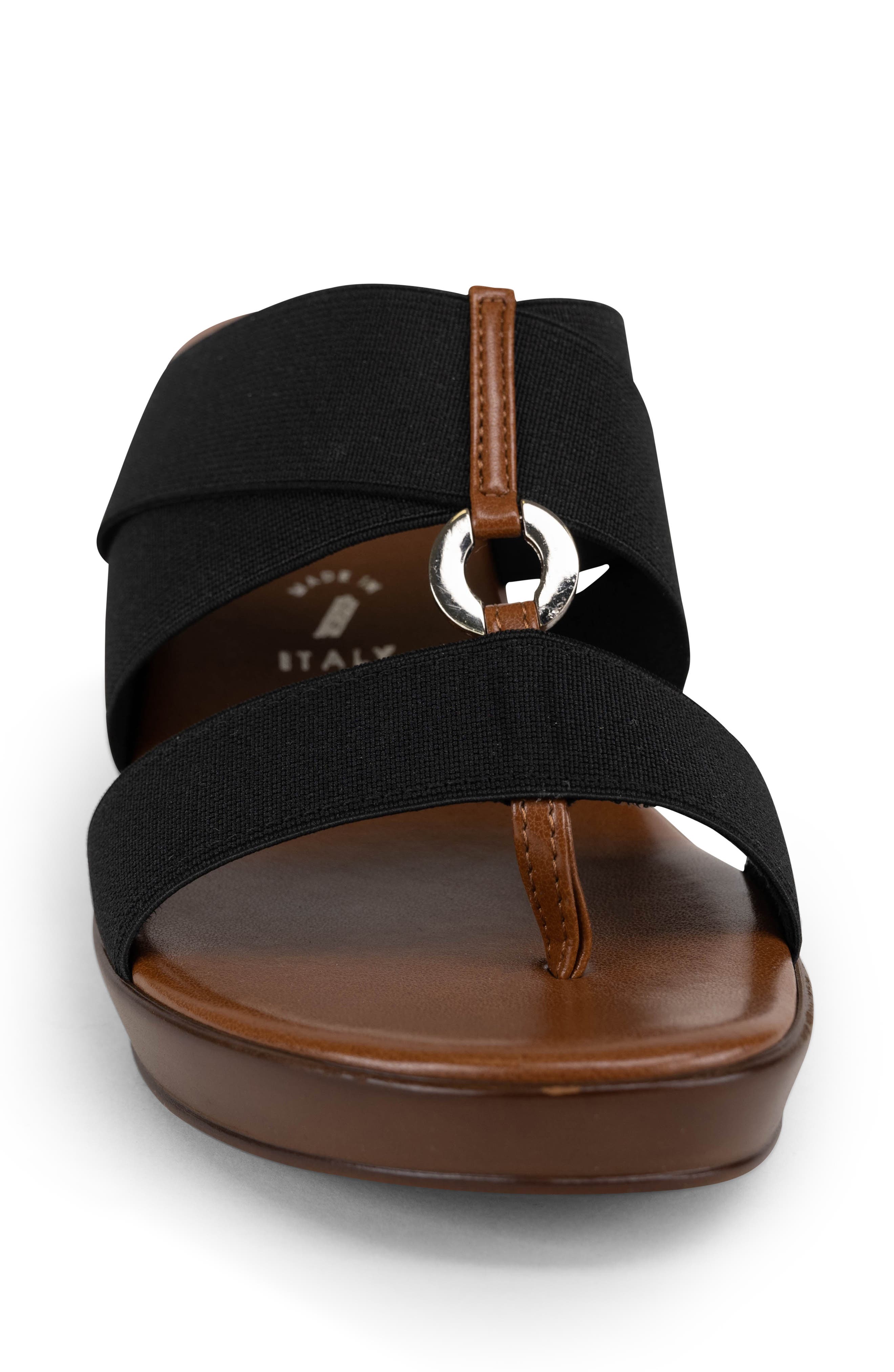 ITALIAN SHOEMAKERS Celsi Wedge Slide Sandal, Alternate, color, Black