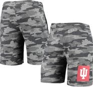 CONCEPTS SPORT Men's Concepts Sport Charcoal/Gray Indiana Hoosiers Camo Backup Terry Jam Lounge Shorts