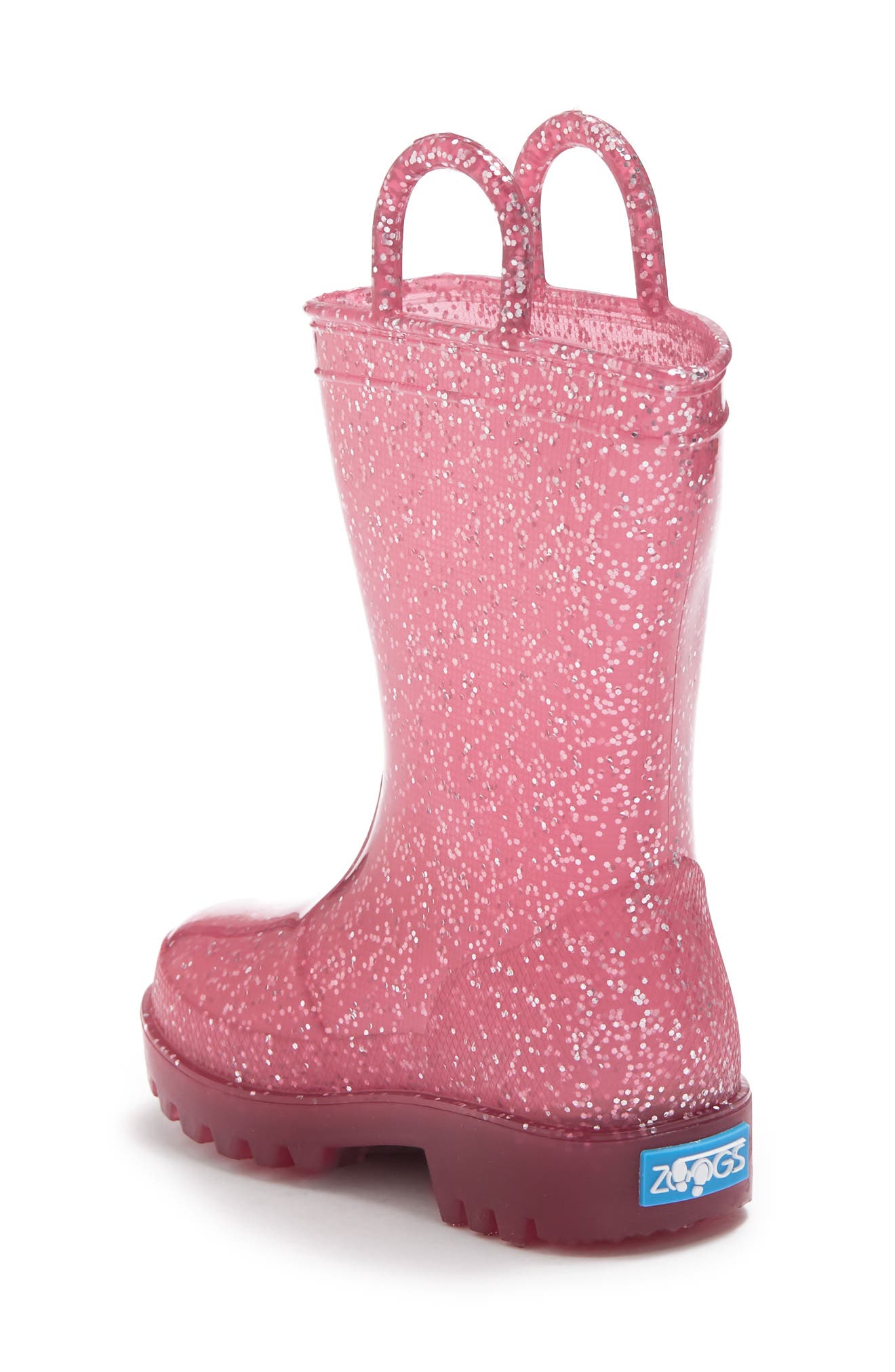 Glitter Rain Boot, Alternate, color, ROSE GOLD GLITTER