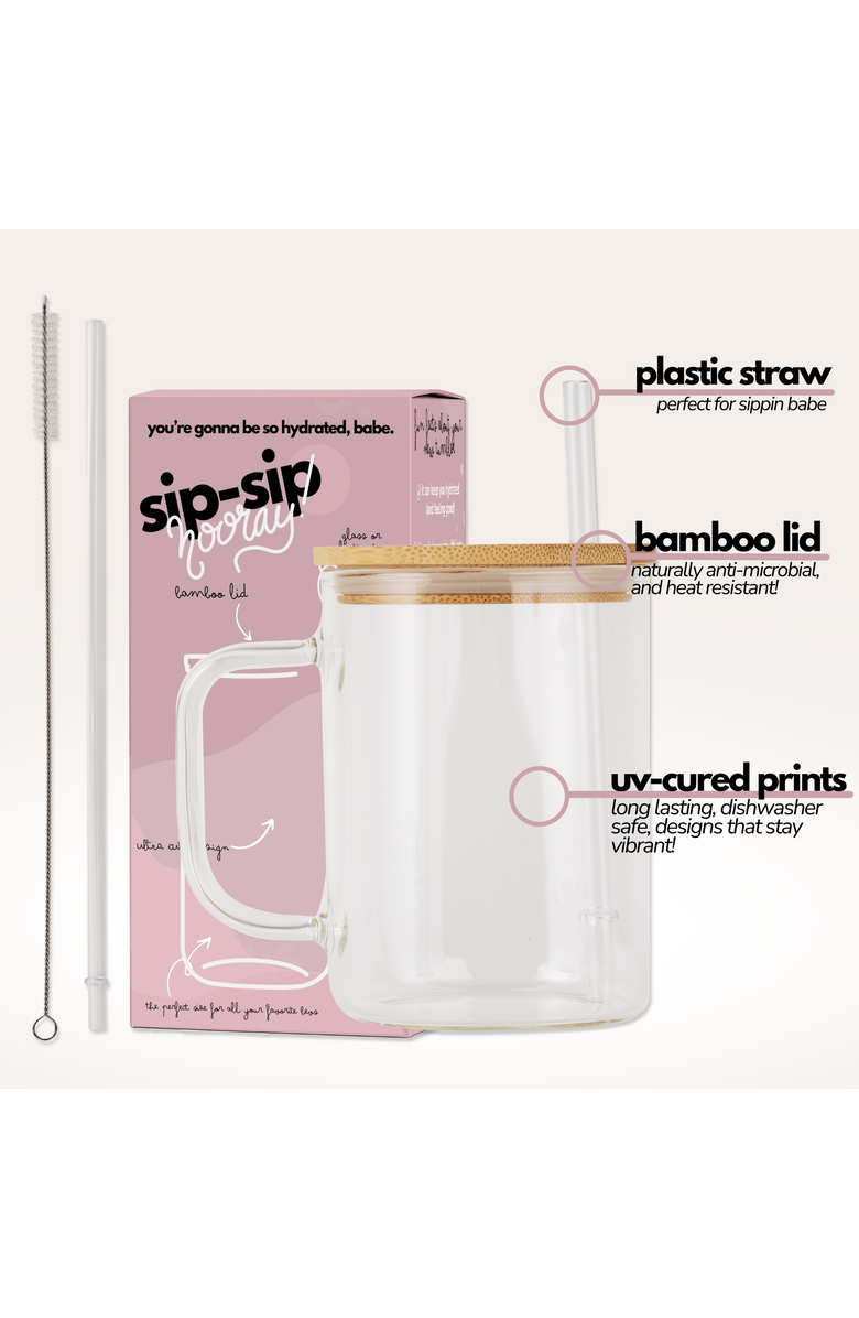 Sip Sip Hooray Soft Neutrals Glass Mug Set, Alternate, color, Soft Neutrals