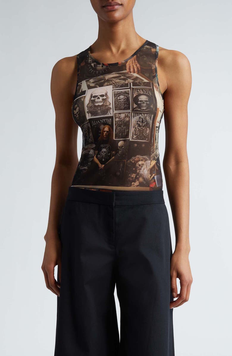 Puppets and Puppets Metal Friends Mesh Racerback Tank, Main, color,