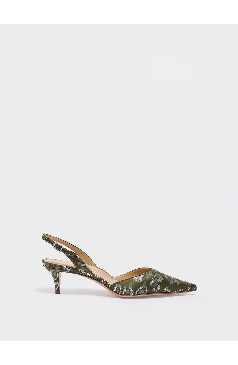 MARION PARKE Classic Slingback 45 | Silk, Main, color, Green Leopard