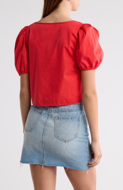Abound Tie Front Cotton Poplin Crop Top