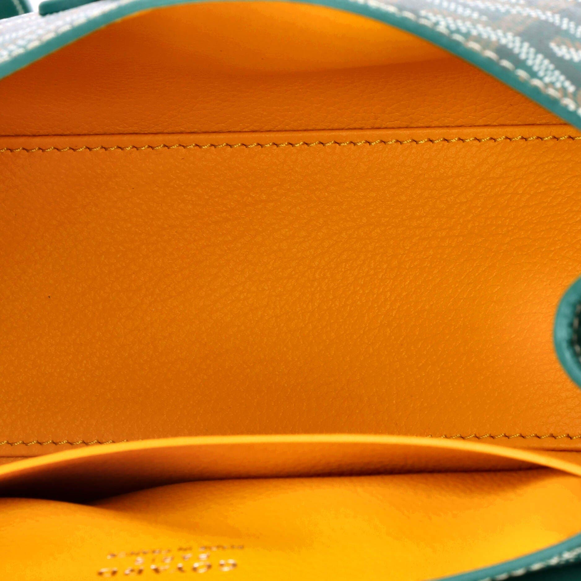 Pre-Owned Goyard Saigon Top Handle Bag Coated Canvas with Leather Mini, Alternate, color, Green