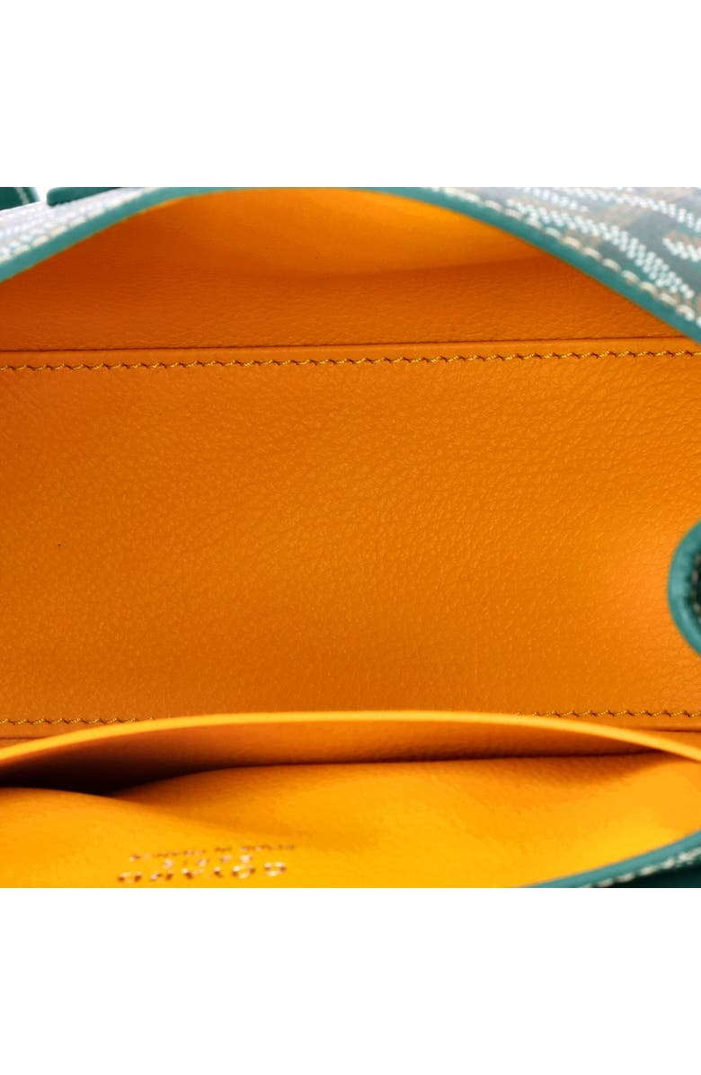 Pre-Owned Goyard Saigon Top Handle Bag Coated Canvas with Leather Mini, Alternate, color, Green