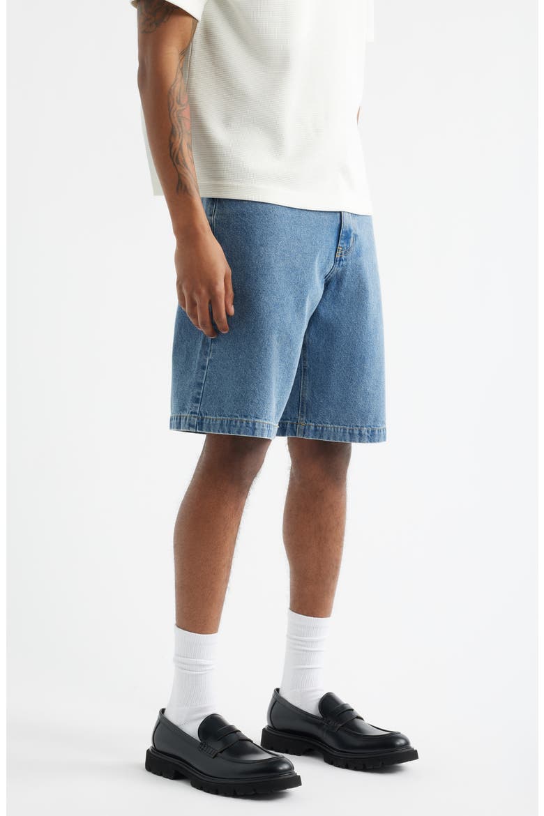 Baggy Denim Shorts, Alternate, color, BLUE MID WASH