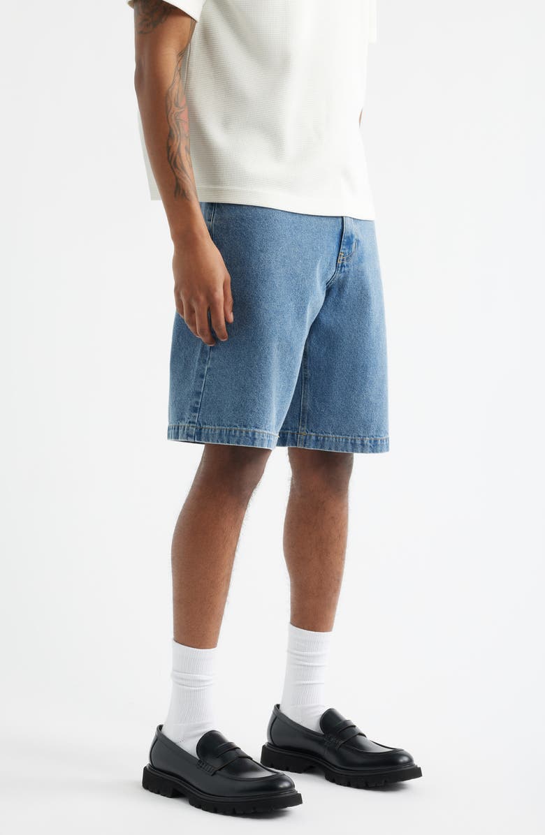 BP. Baggy Denim Shorts, Alternate, color, Blue Mid Wash
