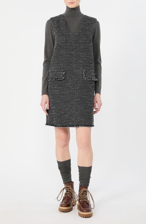 Fringed Sleeveless Shift Dress