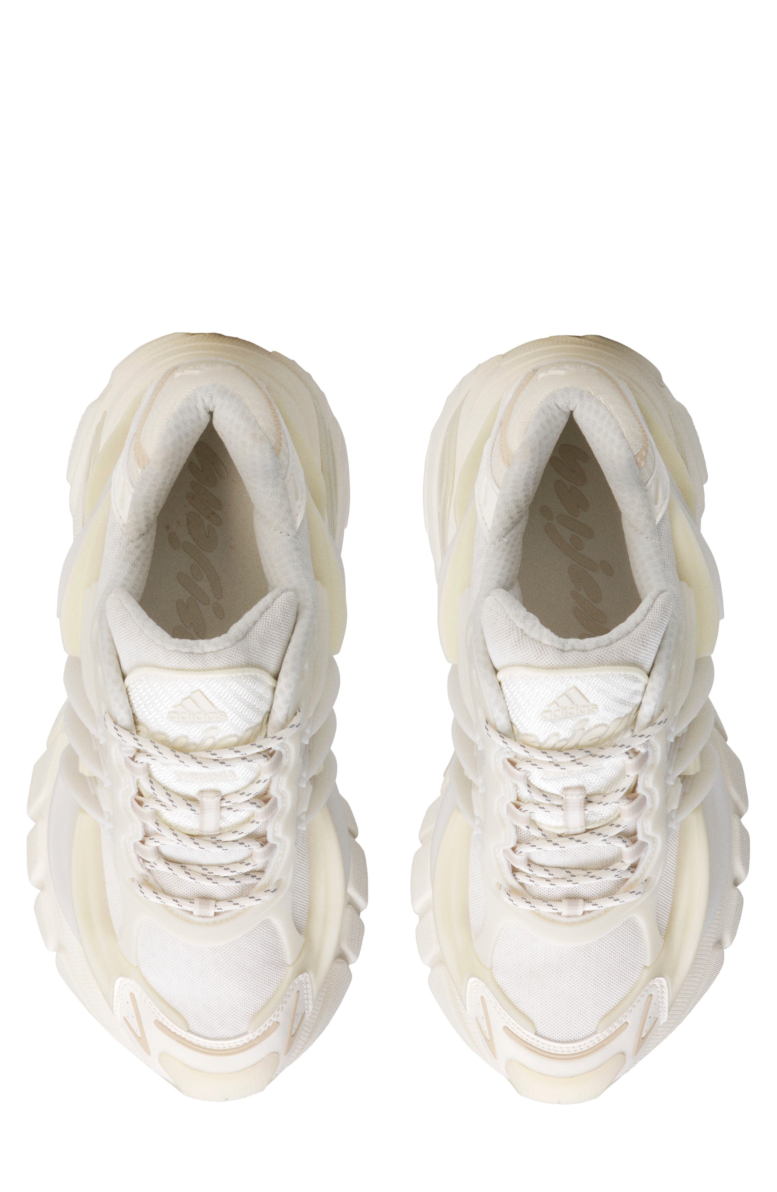 x Pharrell Williams Gender Inclusive Virginia Adistar Jellyfish Running Shoe, Alternate, color, WHITE/ OFF WHITE/ CLEAR BROWN