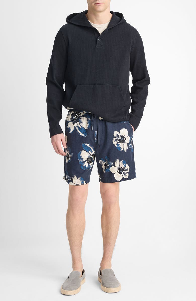 Vince Blossoms Floral Linen Blend Shorts, Alternate, color, 