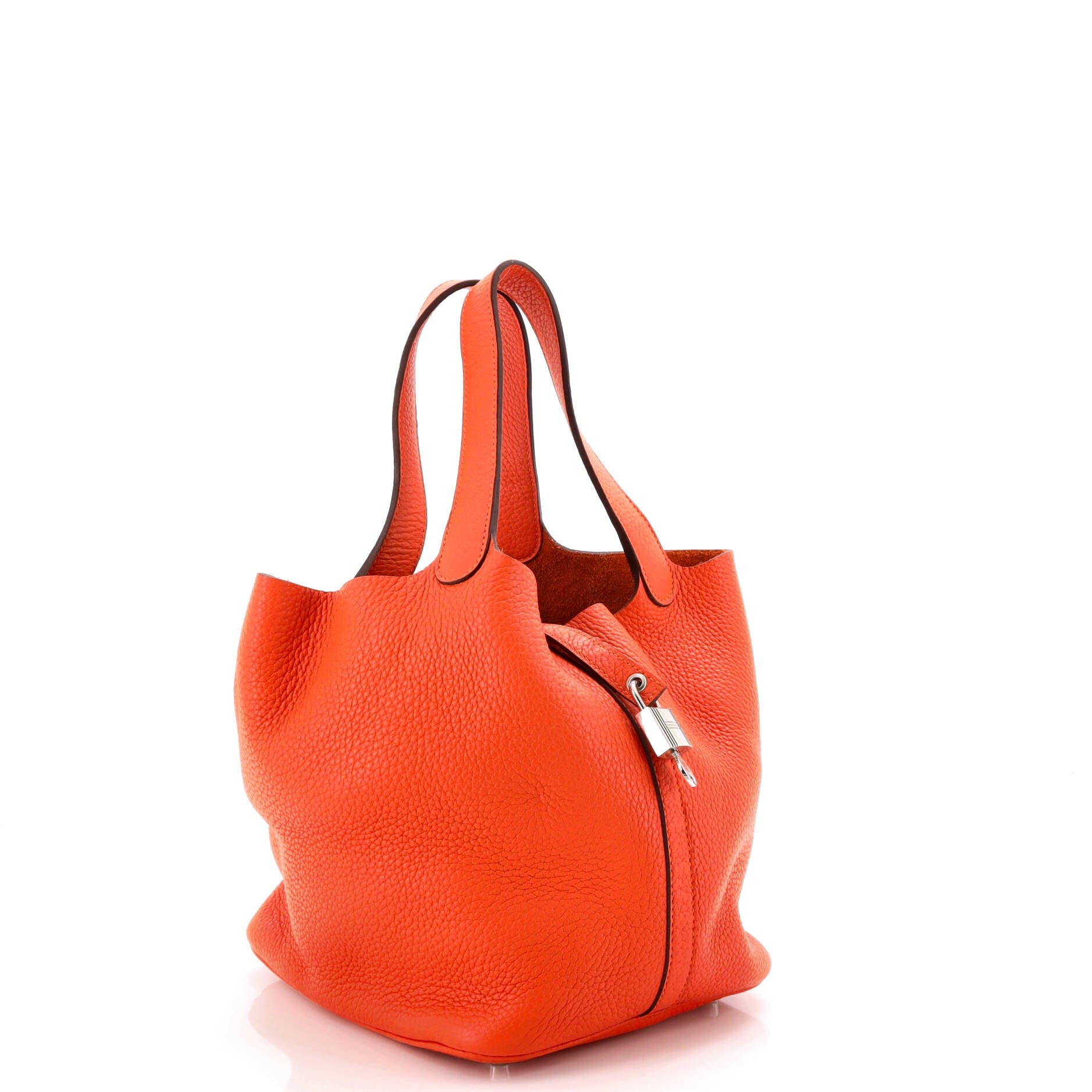 Pre-Owned Hermes Picotin Lock Bag Clemence MM, Alternate, color, Feu