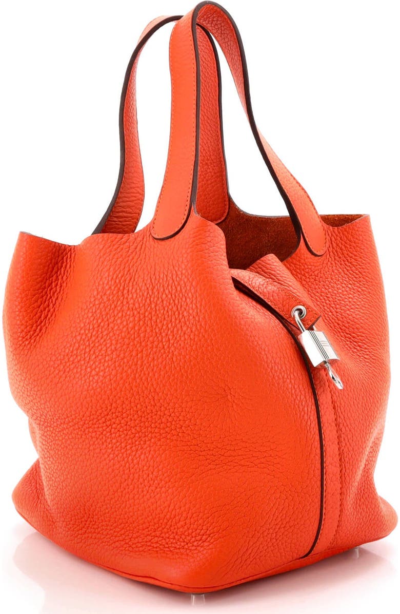 Pre-Owned Hermes Picotin Lock Bag Clemence MM, Alternate, color, Feu