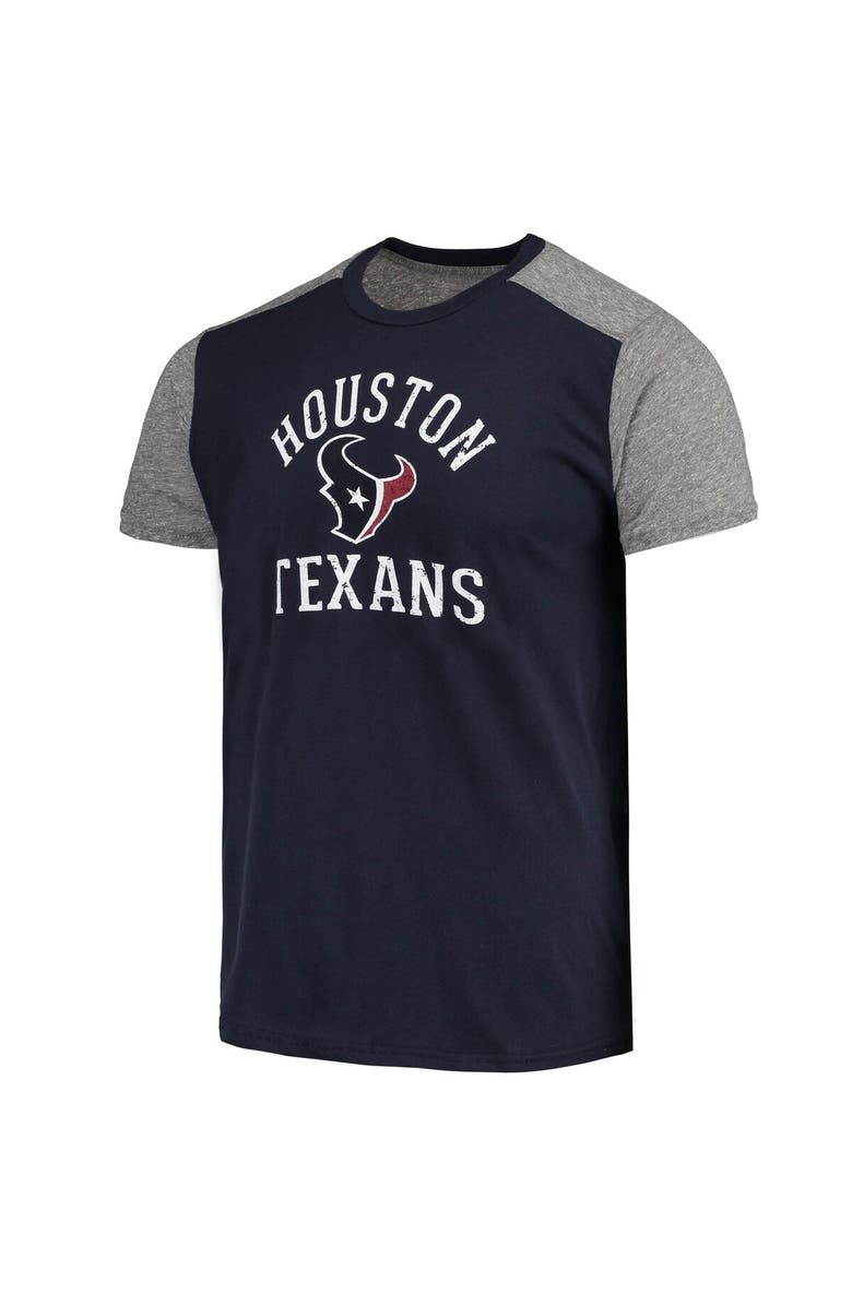 Majestic Threads Men's Majestic Threads Navy/Gray Houston Texans Field Goal Slub T-Shirt, Alternate, color, 