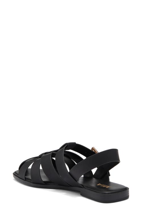 Shop Mia Elara Fisherman Sandal In Black