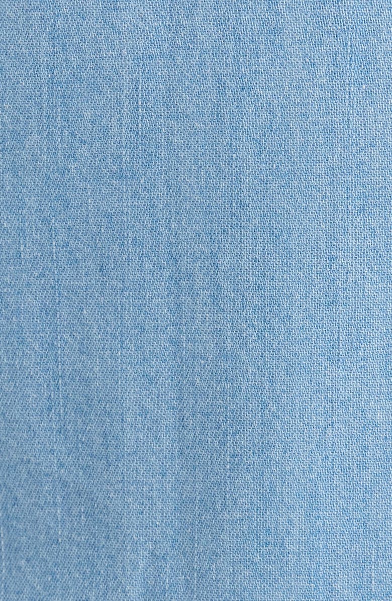 Eileen Fisher Classic Chambray Shift Dress, Alternate, color, Light Wash