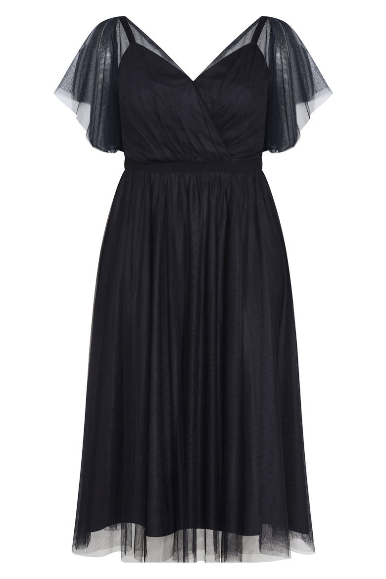 Elina Tulle Maxi Dress, Alternate, color, NAVY