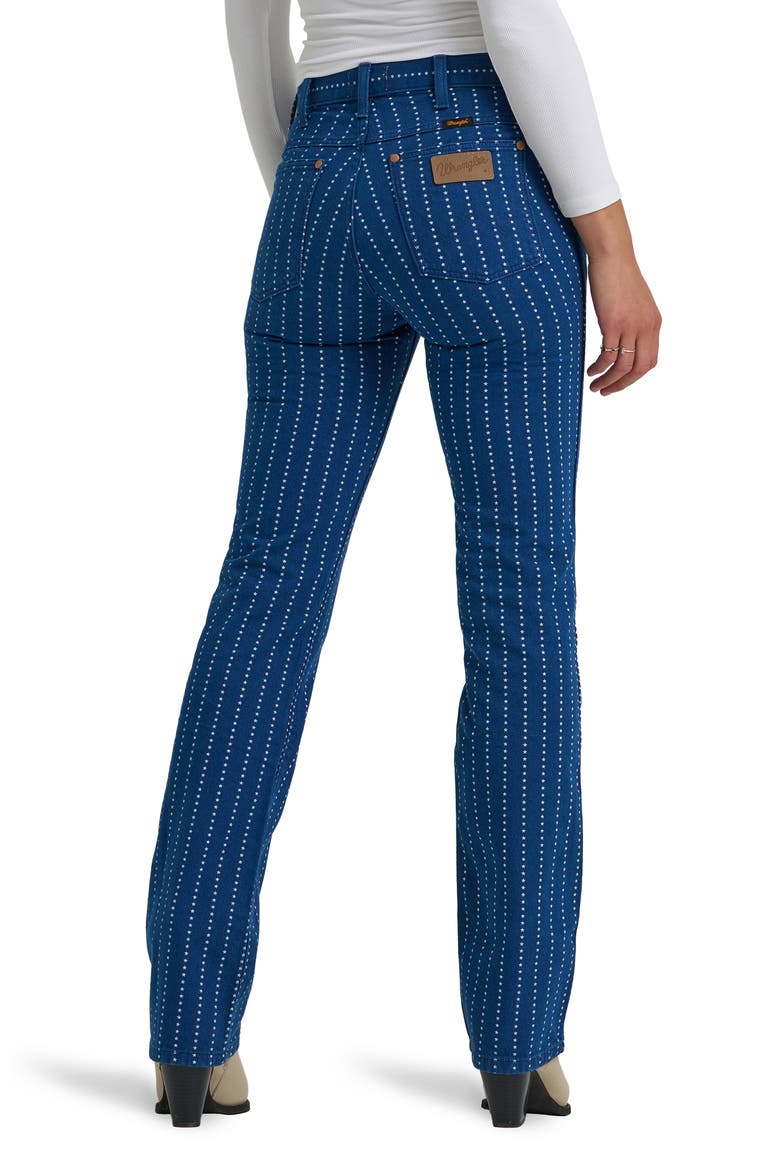 Wrancher Star Pinstripe Mid Rise Bootcut Jeans, Alternate, color, PIN STAR