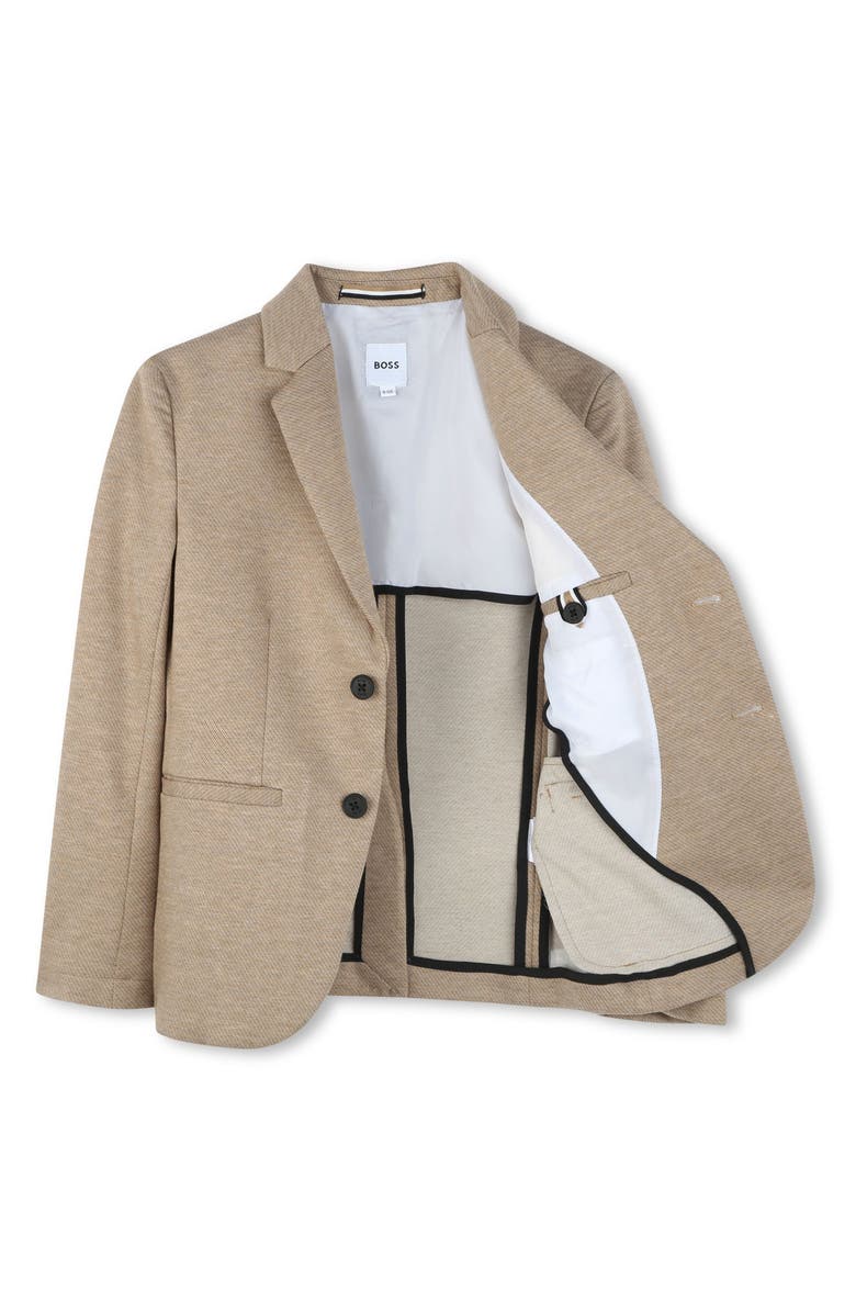 BOSS Kidswear Kids' Khaki Knit Suit, Alternate, color, 