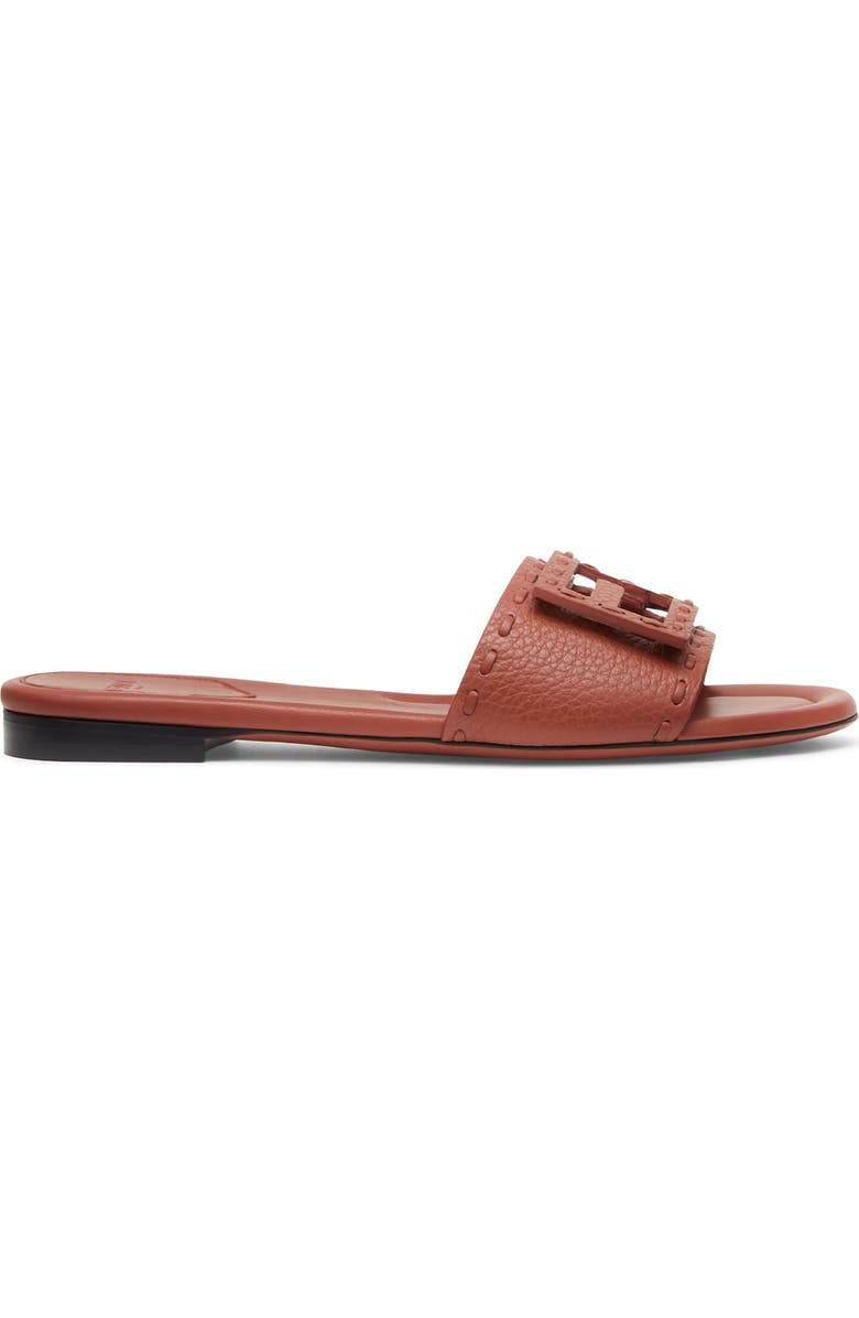 Fendi Signature Slide Sandal, Alternate, color, Sienna/ Sienna Sienna