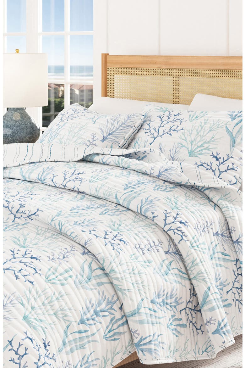 Navy Nautical Quilt Set, Alternate, color, WATERCOLOR CORAL