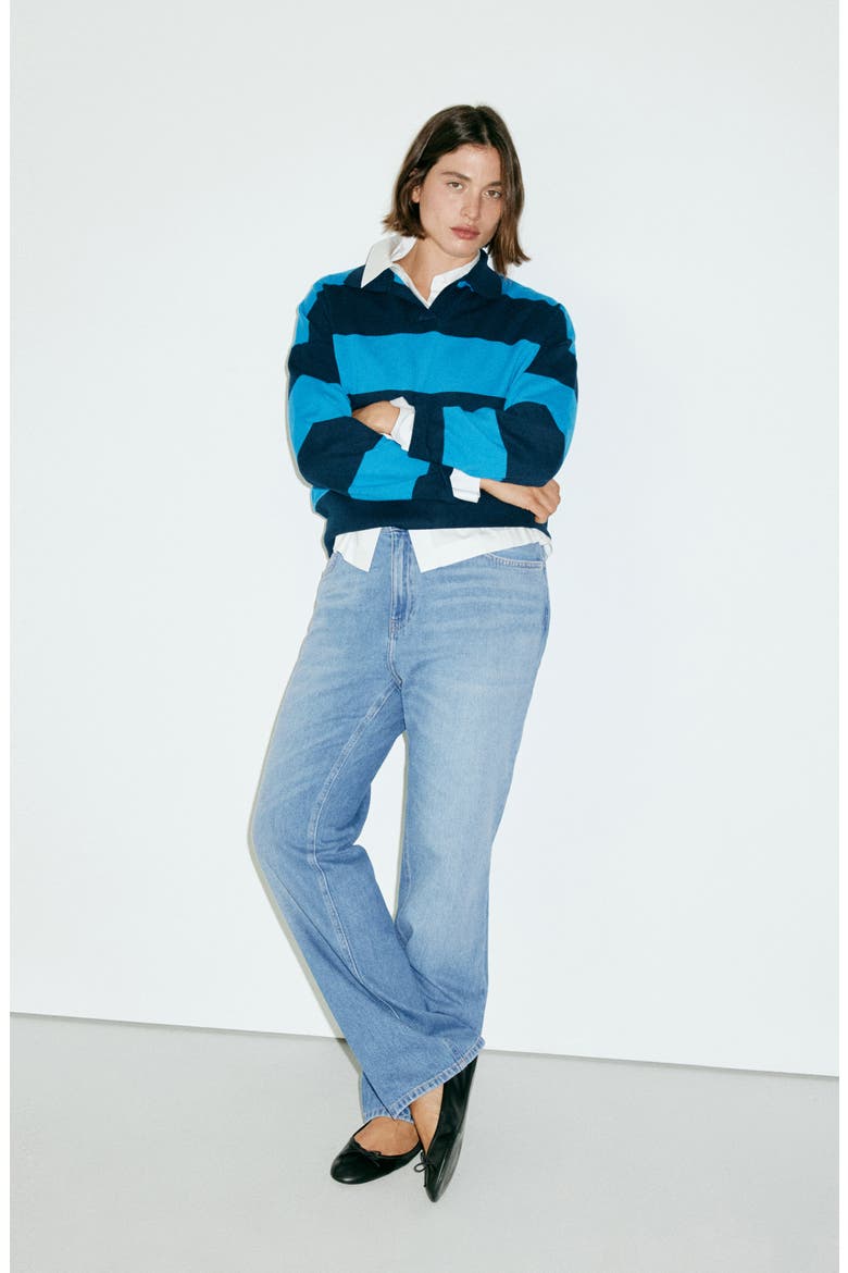 Matilda Mid Rise Straight Leg Jeans, Alternate, color, LIGHT MEDIUM BLUE