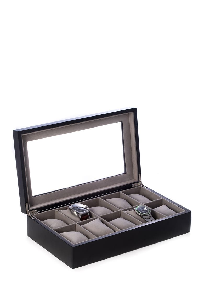 Matte Black Wooden Watch Case, Main, color, no color
