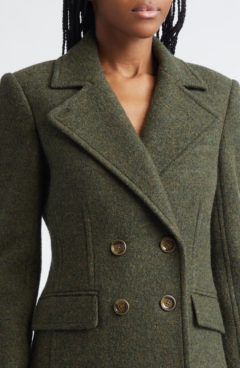 Veronica Beard Duran Virgin Wool Coat, Alternate, color, Cypress