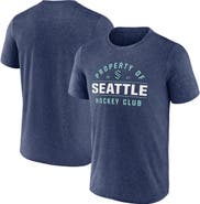FANATICS Men's Fanatics Heather Deep Sea Blue Seattle Kraken Property Of T-Shirt