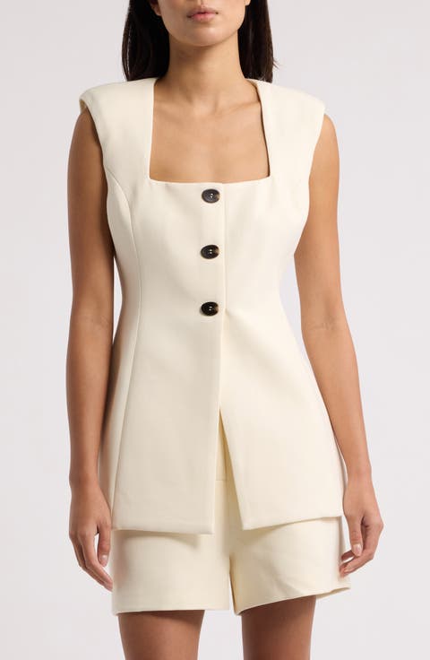 Square Neck Long Vest