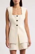 Odd Muse Square Neck Long Vest