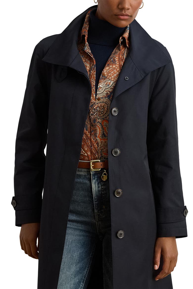 Cotton Blend Coat, Alternate, color, DK NAVY