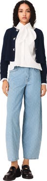 maje Jewelled bow-button cardigan