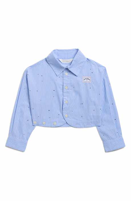 Kids' Over Rhinestone Button-Up Shirt