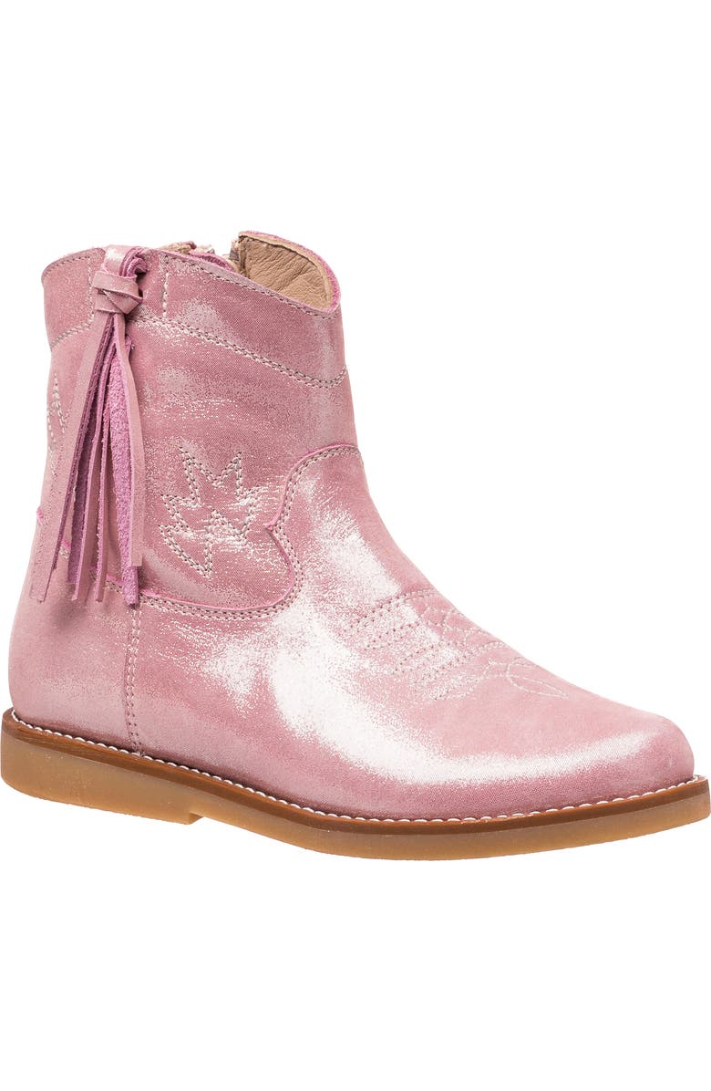 Elephantito Hannah Cowboy Boot, Main, color, Metallic Pink
