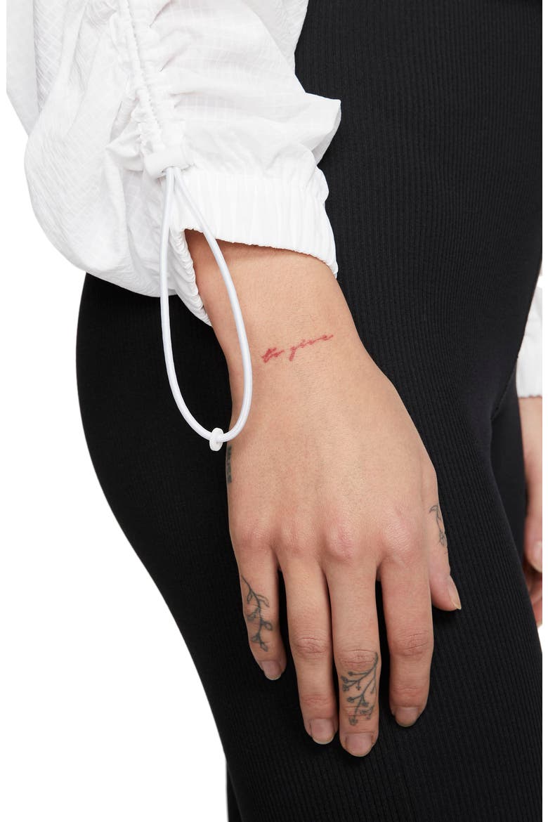 Sportswear Swoosh Crop Jacket, Alternate, color, WHITE/BLACK