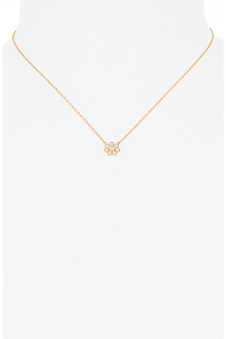 Daisy Cubic Zirconia Pendant Necklace, Alternate, color, GOLD