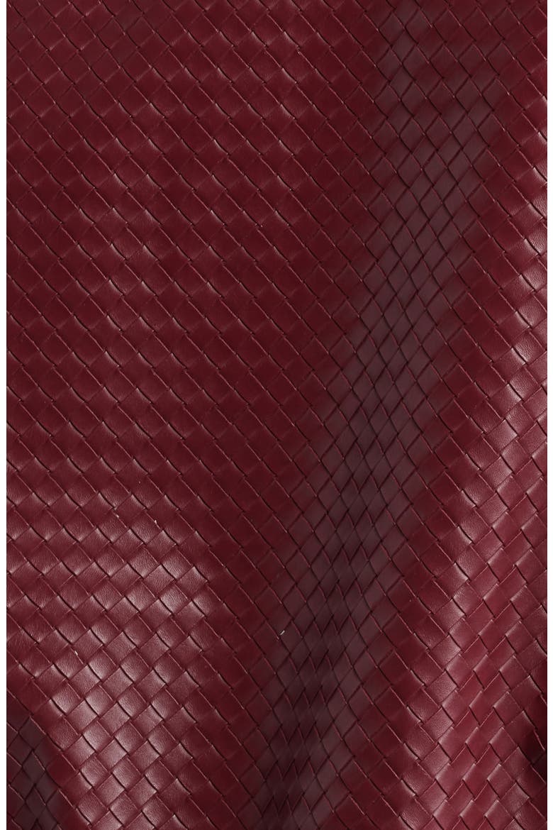 Kenny Woven Faux Leather Bomber Jacket, Alternate, color, BURGUNDY