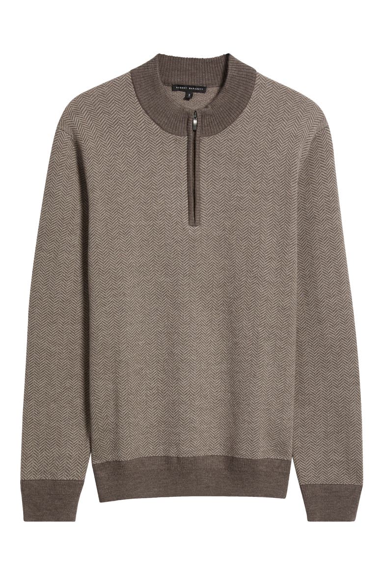 Grant Merino Wool Quarter Zip Sweater, Alternate, color, OATMEAL