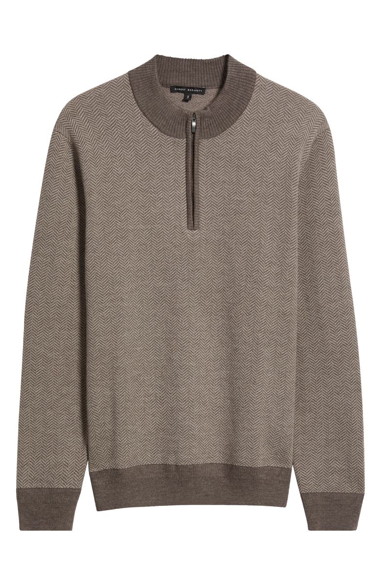 Robert Barakett Grant Merino Wool Quarter Zip Sweater, Alternate, color, Oatmeal