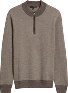 Robert Barakett Grant Merino Wool Quarter Zip Sweater