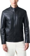 Velez Bosa men's leather jacket semi-loose fit